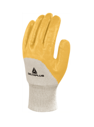 Lot de 12 paires de gants nitrile jaune dos aéré