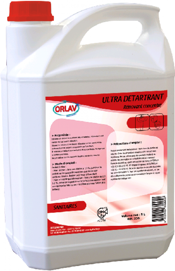 Ultra détartrant sanitaire concentré en 5L 040028 : Cérex : produits  d'entretien en ligne, nettoyage industriel, surfaces